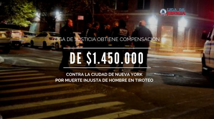muerte injusta por negligencia grave bronx Caso de muerte injusta por negligencia grave contra la ciudad de Nueva York en el Bronx. Liga de Justicia logra un acuerdo por $1.45 millones de dólares.
