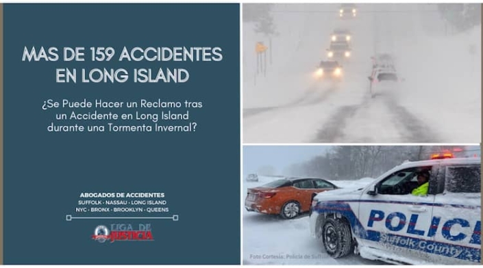 accidentes en long island por el noreaster Más de 159 accidentes en Long Island por el Nor'easter y el ciclón bomba. ¿Puedes hacer un reclamo si te accidentas en una nevada?